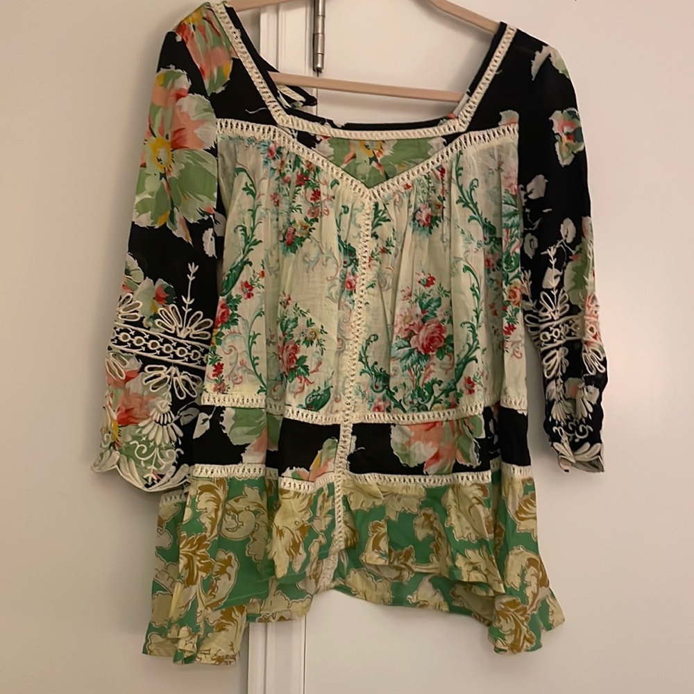 Anthropologie Vanessa Virginia Prateria Peasant Blouse 0